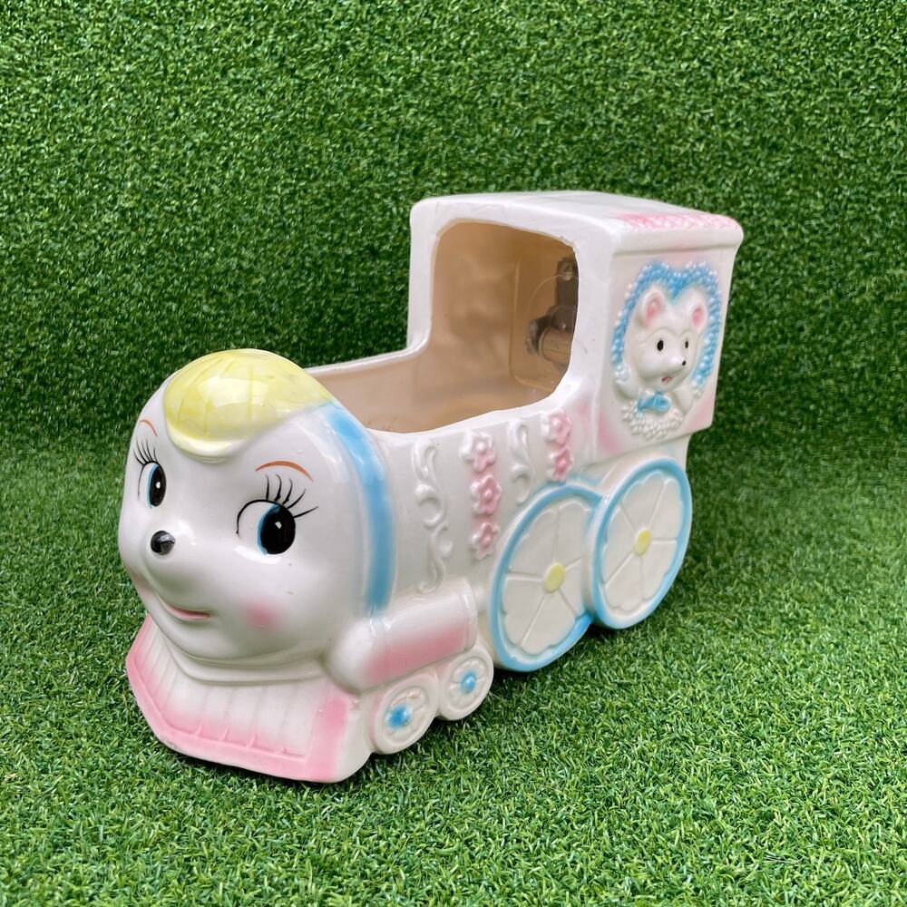 Vintage Japan Music Box Train Parma AAI Nursery Baby Decor Works Cute MCM